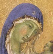 Duccio di Buoninsegna Detail of The Virgin Mary and angel predictor,Saint painting